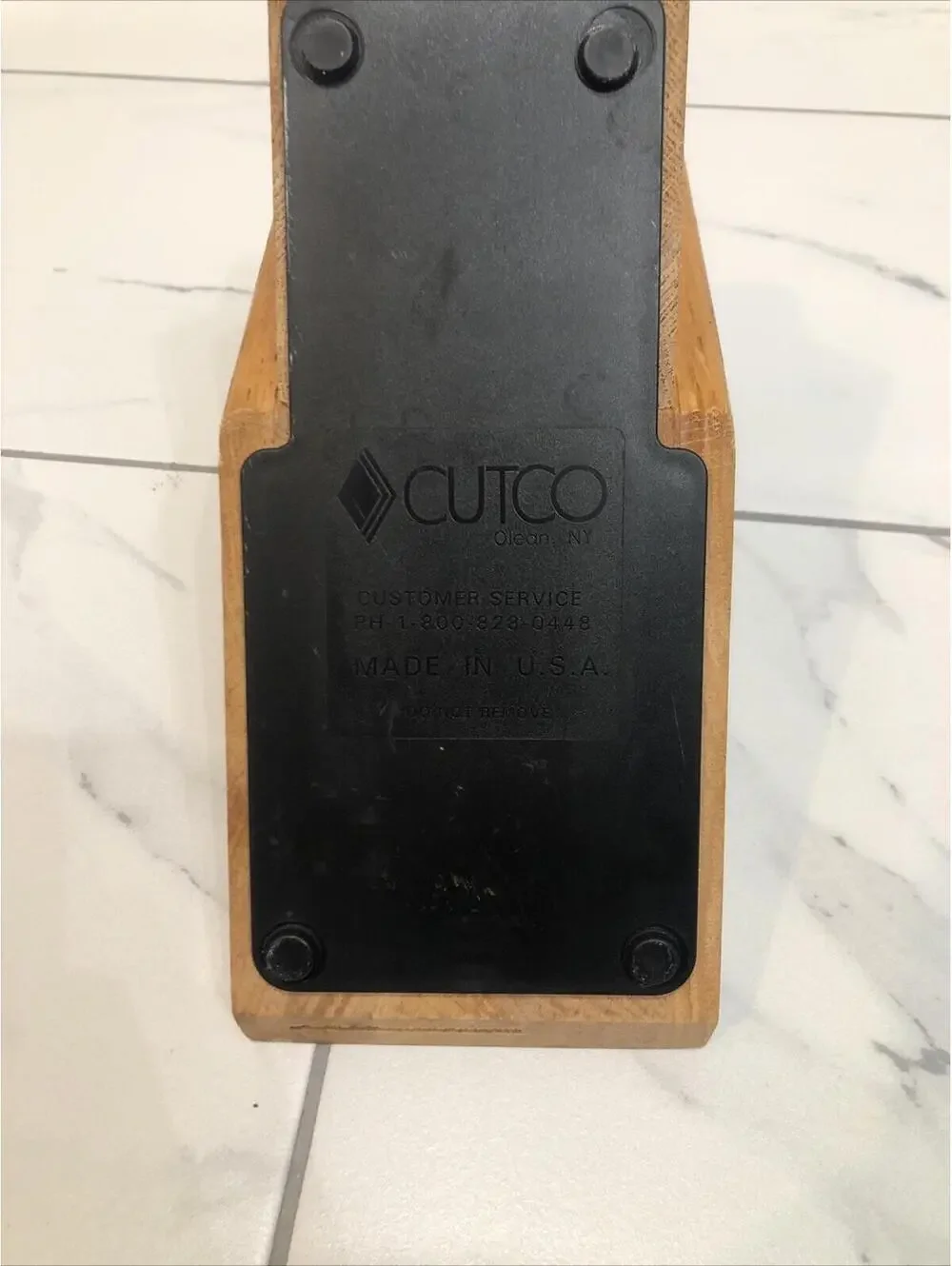 CUTCO 5 Slot Gourmet Knife Block‎ Solid Honey Oak (Block only)